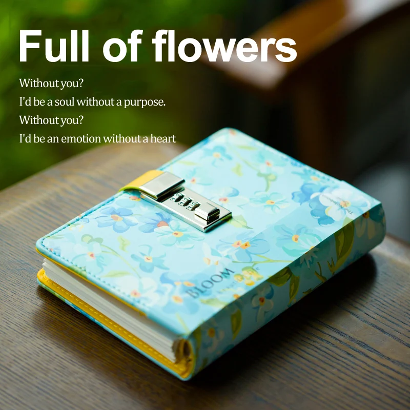 

CAGIE Ring Binder a6 Diary with Lock Planner Refill Daily Journal Kawaii Travelers Notebook Agenda Anillas dagboek met slot