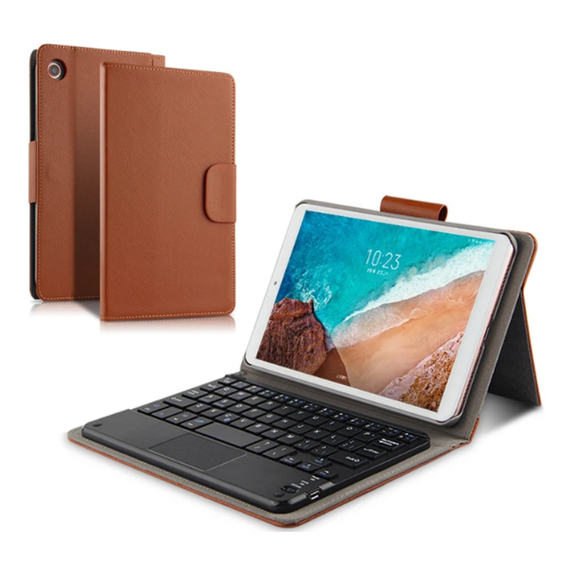 

Local Language Bluetooth Keyboard Case For XIAOMI MI4 Plus 10.1" Tablet PU Leather Cover Stand Case Tablet wireless stand