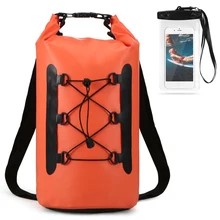 Sac sec étanche de 15l, sac pour téléphone portable étanche pour natation, Rafting, kayak, Trekking flottant, plongée, bateau