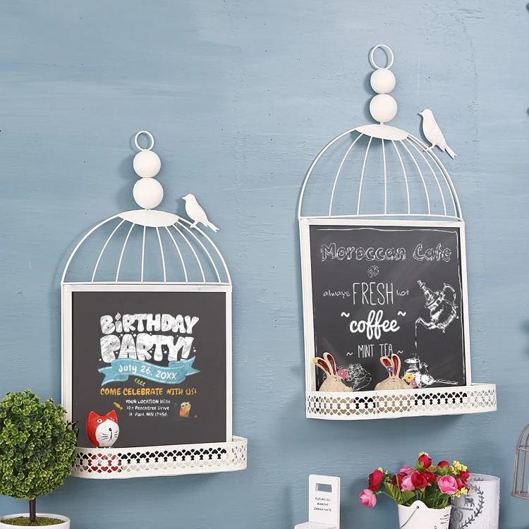 Retro Bergaya Eropa Rumah Bar Dinding Dekorasi Sangkar Burung