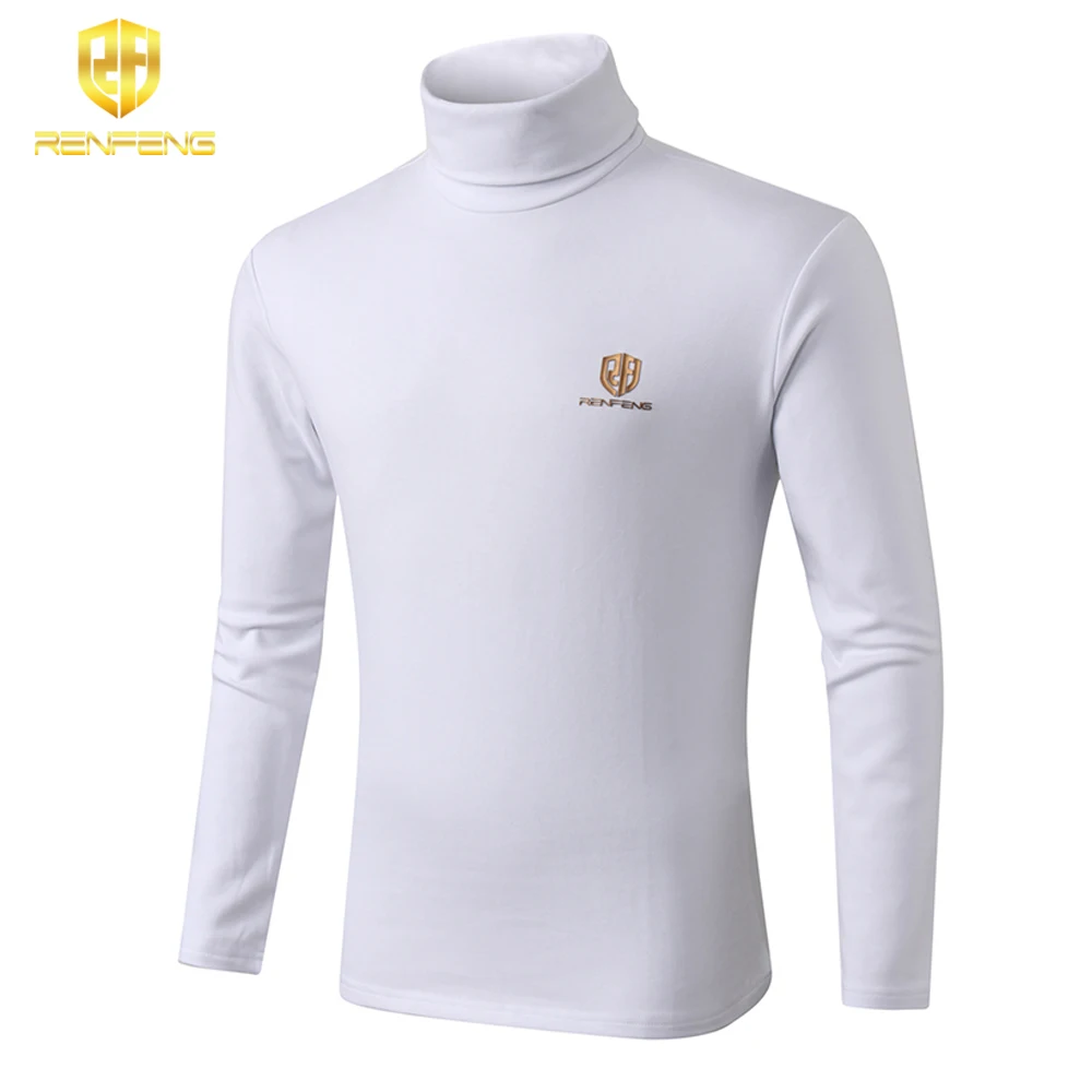 winter underwear for mens undershirts 95% cotton long sleeve brand t shirts turtleneck Warm shirt renfeng logo thermo shirt mens (7)