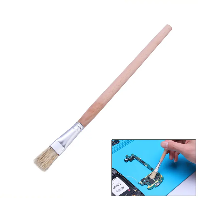 

Mobile Phone Motherboard Cleaning Brush Tablet Laptop PCB BGA Soft Cleaning Brush Wooden Handle Clean Tools