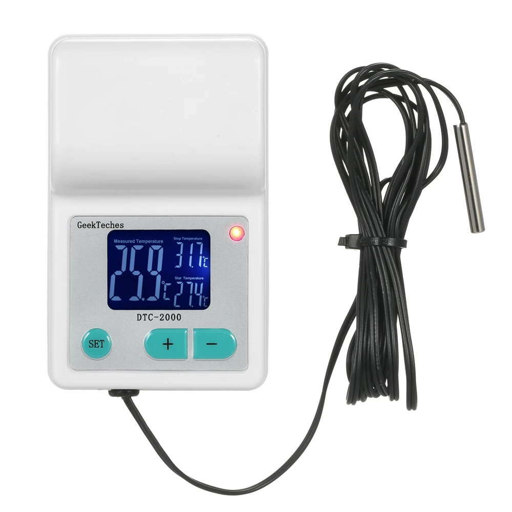 DTC-2000 ther10a терморегулятор цифровой термометр для измерения температуры воды контроллер термостат+ водонепроницаемый датчик зонда