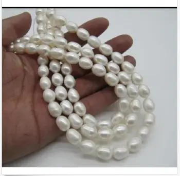 

elegant 9-10mm south sea drop white pearl necklace 38inch 14K Gold Clasp KKK