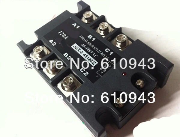 

JGX-3-48120Z 120A 40-480VAC 4-32VDC DC to AC Three phase Solid state relay SSR relay Free shipping