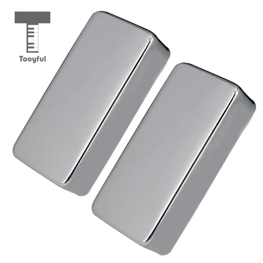 Tooyful 2 Pieces Sealed No Holes Humbucker Pickup Covers Shell for Electric Guitar Replacement Parts Black