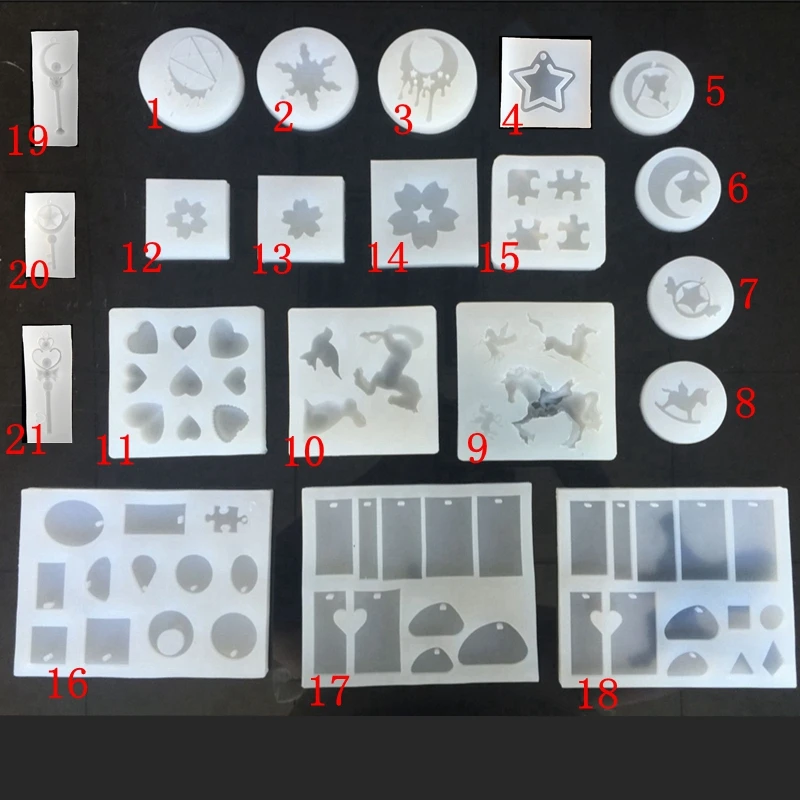 

Silicone mold Epoxy jewelry wings translucent silicone rubber mold crystal uv moon Sailor Moon Star Pendant waterlines Trojan