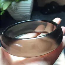 Из Натуральной Черный обсидиан драгоценный браслет aaa внутренняя Диаметр 59.5 мм