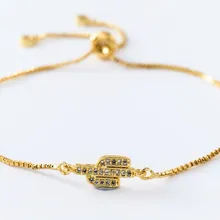 Золотая, серебряная цепочка micro pave cz Циркон кубический цирконий веревочный браслет с регулировкой Macramer hf5ff браслет бижутерия подарок