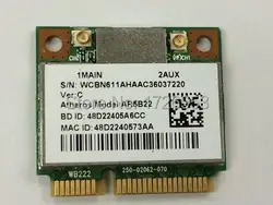 Athoers AR9462 AR5B22 WB222 300 Мбит/с + Bluetooth 4,0 Половина мини Pci-e беспроводная карта