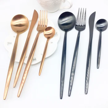 

4pcs/set Cutlery Set Stainless Steel Dinnerware Tableware Silverware Sets Dinner Knife and Fork Home Kitchen Supplies