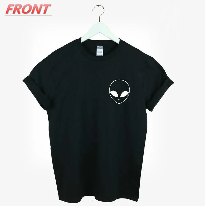 

Alien Pocket Print Men T shirt Fashion Casual Funny Shirt For Man White Black Top Tee Hipster Street Rock ZT203-80