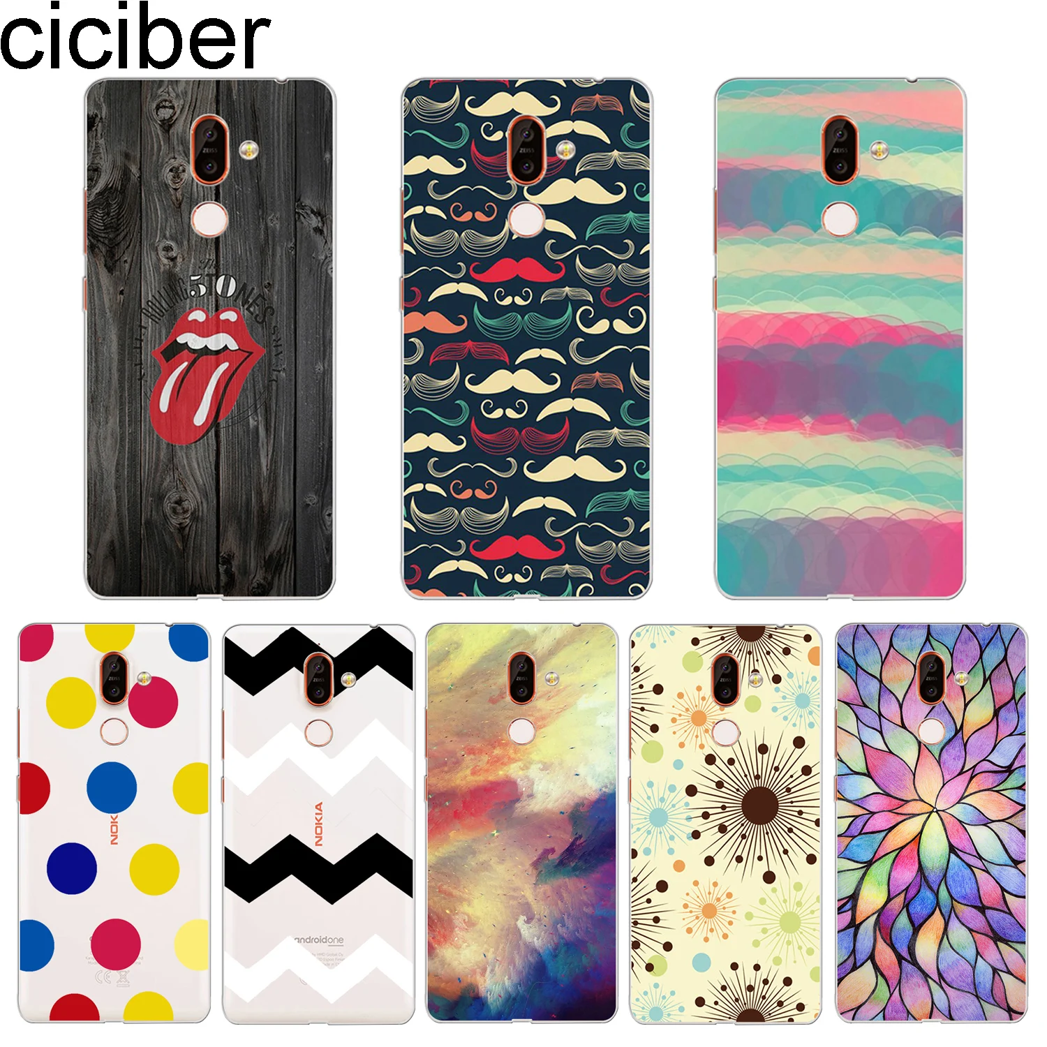 

ciciber Watercolor Pattern for Nokia 2.1 5.1 3.1 6.1 7.1 8.1 1 8 7 6 5 3 2 Plus 9 PureView Phone Cases For Nokia X7 X6 X5 X3 TPU