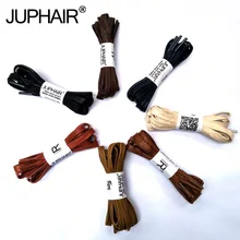 JUP1-12 Pair Red Brown Flat Waxed Dress Canvas Shoelaces Sneakers Boots Shoelace Unisex String Colors Shoes Laces High Quality