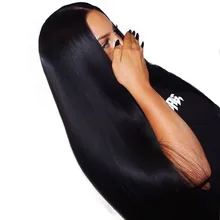 Lace Front Human Hair Wigs With Baby Hair 250% Density Straight Lace Front Wigs Brazilian Remy Hair Bleached Knots You May