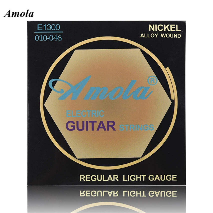 

Amola Electric Guitar Strings set 009 010 Regular Light Gauge NICKEL Alloy Electric Guitar Strings 6pcs/set