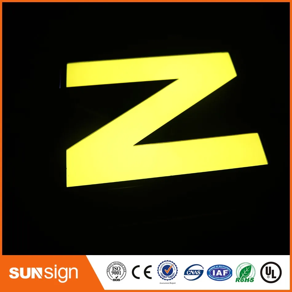 Custom storefront decorative LED lighting metal letters for signs