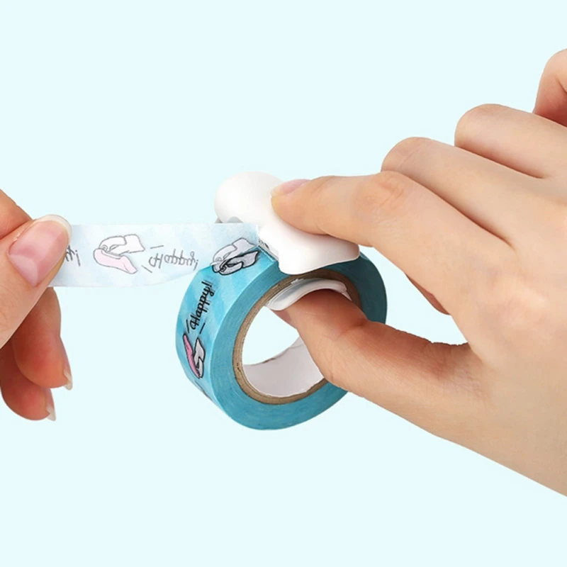 

Portable Simple Mini Tape Cutter Set Tape Tool Roller Tapes Cutter Dispenser School Supplies Office Stationery