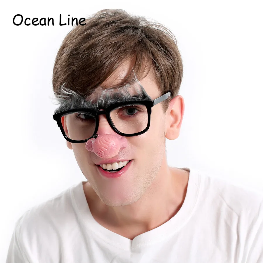 

Funny Costume Old Man Glasses Slicone Big Nose Clown Cosplay Props Photo Booth Props Fun Favors Mask Party Supplies Decoration