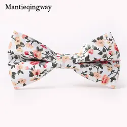 Бренд mantieqingway цветочный хлопок Лук Галстуки для Мужская Свадебная вечеринка для торжеств Галстук Модные Повседневное Высокое качество