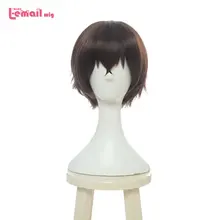 L-почта парик бродячие собаки bungo Осаму дадзай Косплэй парики 30 см короткие прямые синтетические волосы синтетический термостойкий парик волос Perucas Косплей парик
