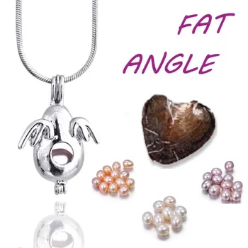 

Fat angle human shape pearl Hot Sale love Fashion Silver Plated cage pendant mix Style Jewelry Gifts For Women Children PO48