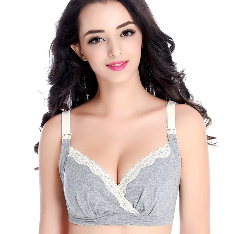 B-G Size Cup Breastfeeding Maternity Nursing Bra Cotton Lace Bra Nursing Tops Pregnant Women Underwear