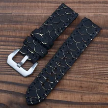 Специальный кожаный ремешок для часов из натуральной кожи ручной работы 24 мм