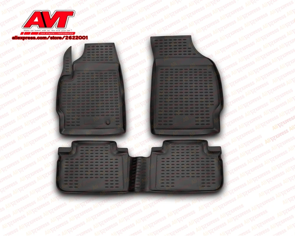 Floor mats case for Ford Escape 2007 3 pcs rubber rugs non slip rubber