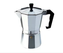 Aluminium Herd Espresso Maker Klassische Moka Kaffeekanne Espresso Percolators Moka Kaffeemaschine (Silber)