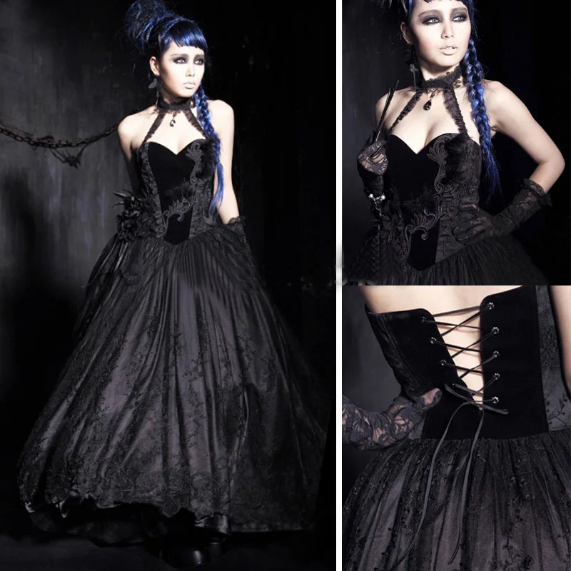gothic prom gown