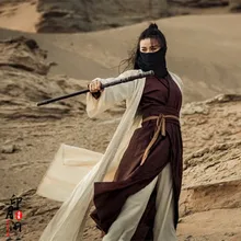 Фильм одежда Тан Стиль Боевых Искусств костюм студия пустыни мечи для женщин Hanfu женщина портрет костюмы сценический наряд Хлопок Лен