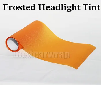 

1 Roll Frosted Orange Headlight Tint Film Fog Car Vinyl Wrap Taillight / Motorbike Glitter Rear Lamp Tinting Size 0.3x10m/ Roll