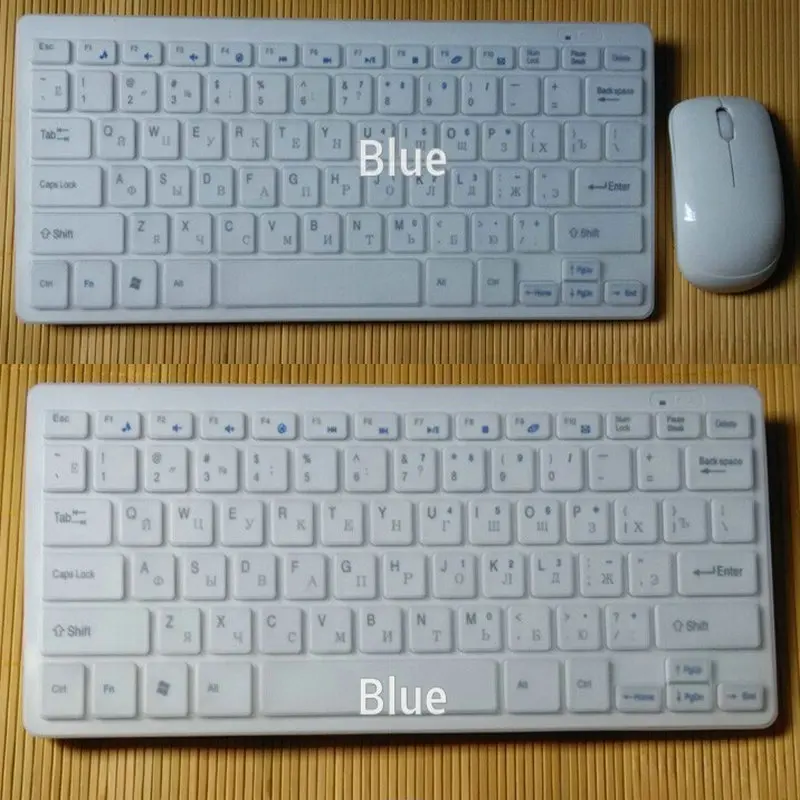 2 4G wireless keyboard and mouse Russian Hebrew Arabic Thai for Apple iMac Android Windows August