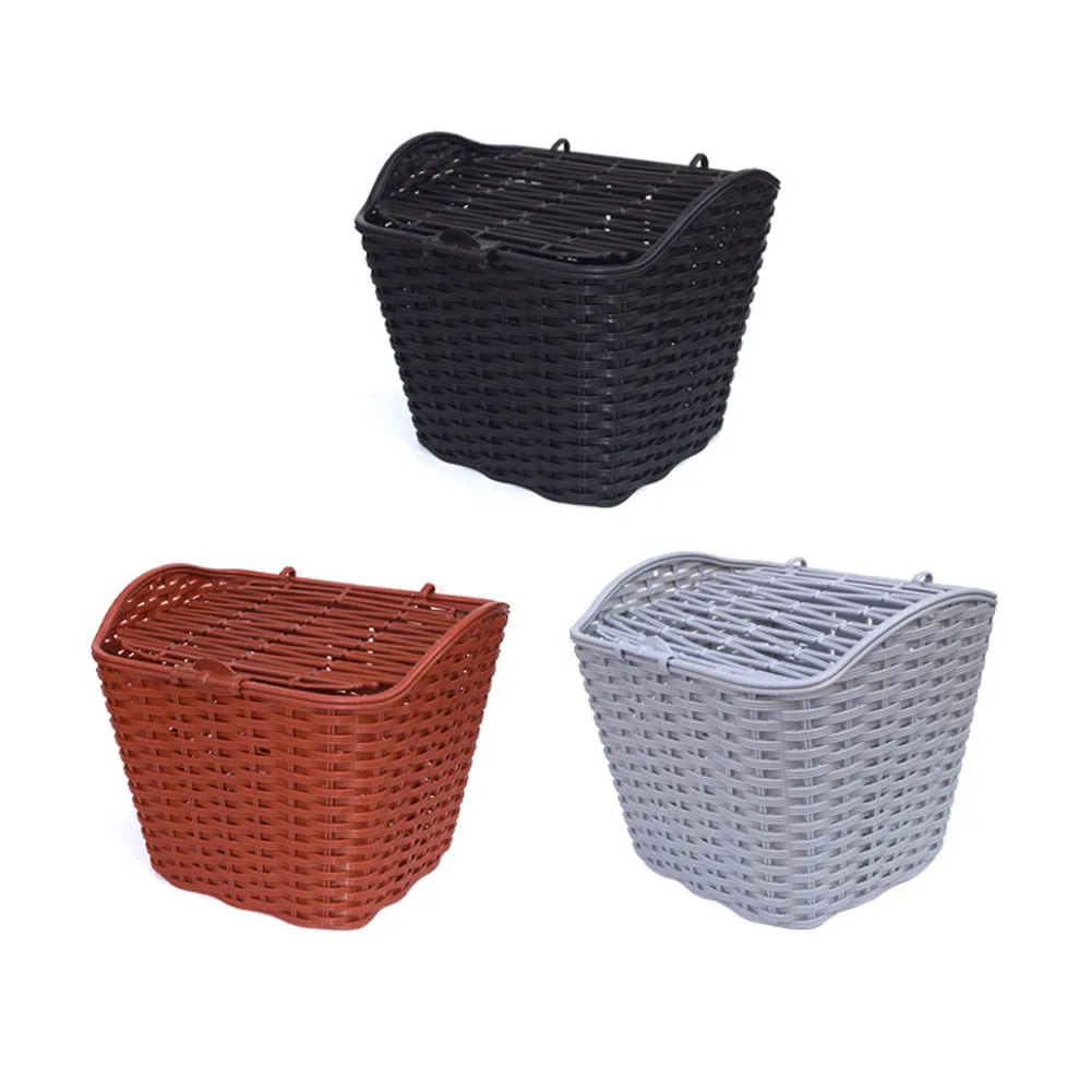 Bicycle Front Shopping Basket+Lid Detachable Outdoor Cycle Travel Carrier Bag FS