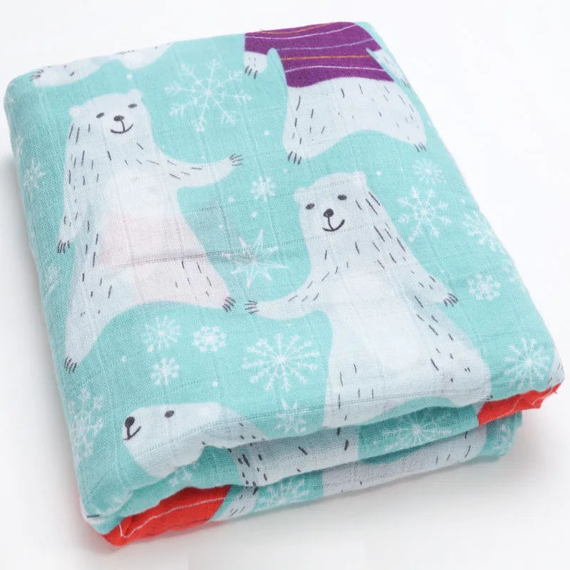 Muslinlife детское одеяло s, мягкое одеяло для новорожденных, хлопковое, бамбуковое, многофункциональное, как одеяло для коляски, одеяло для комнаты с кондиционированием воздуха - Цвет: The cartoon bear