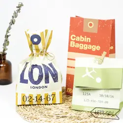 9 компл. бумажный мешок багажная бирка Винтаж Ретро стиль в качестве подарочной упаковки день рождения конфеты Холдинг с наклейкой для DIY