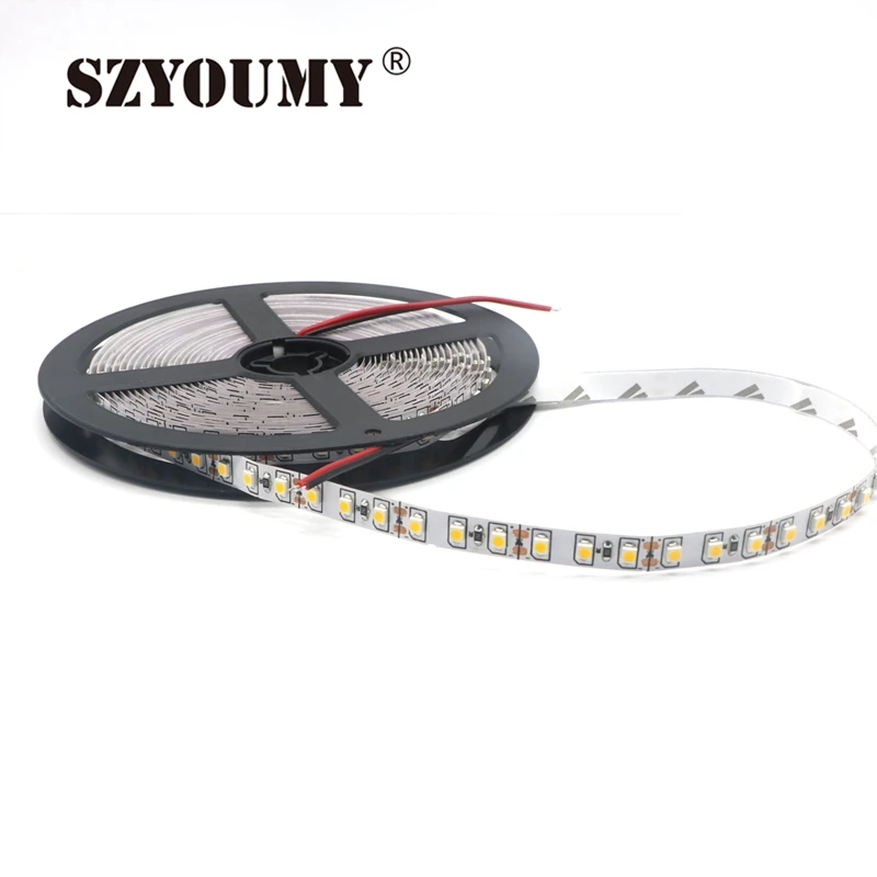 SZYOUMY DC12V 5 м/рулон 120led/M 600 светодиодов 3528SMD IP20 не водонепроницаемая гибкая