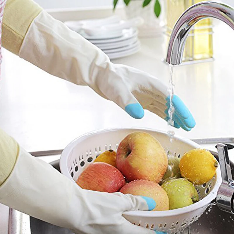 Водонепроницаемые бытовые перчатки, теплые перчатки для мытья посуды, резиновые перчатки для очистки от пыли и воды