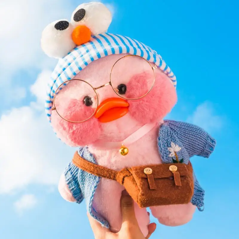 Cute Lalafanfan Cafe Mimi Yellow Duck Plush Toy Stuffed Doll Children Gift