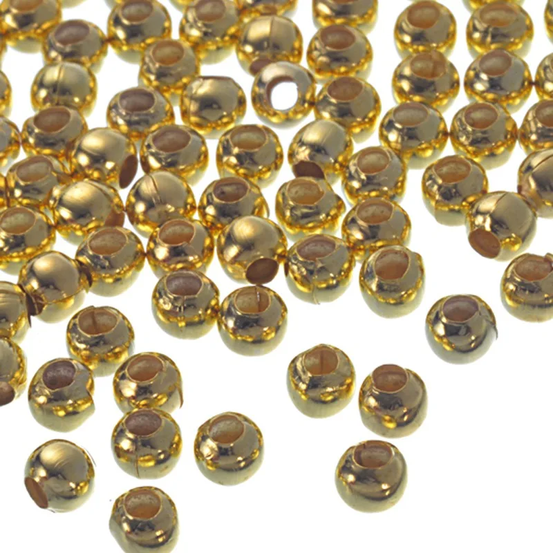 LASPERAL 1000Pcs Metal Beads Women Female Necklace Jewelry DIY Round