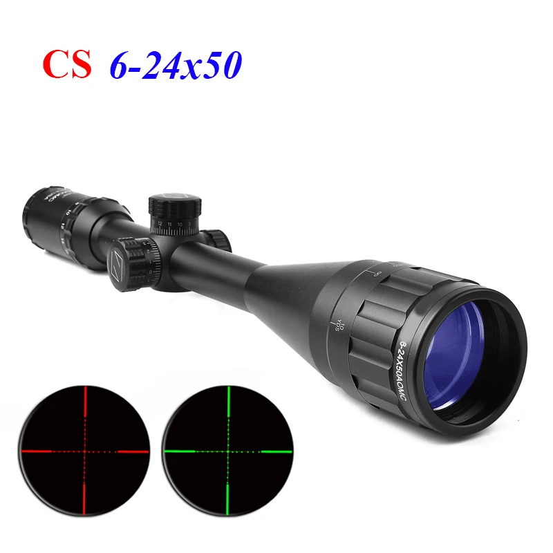 

CS Hunting 6-24X50 Tactical Optical Riflescope Long Eye Relief Rifle Scope Airsoft Sniper Rifle Optics Hunting Scope