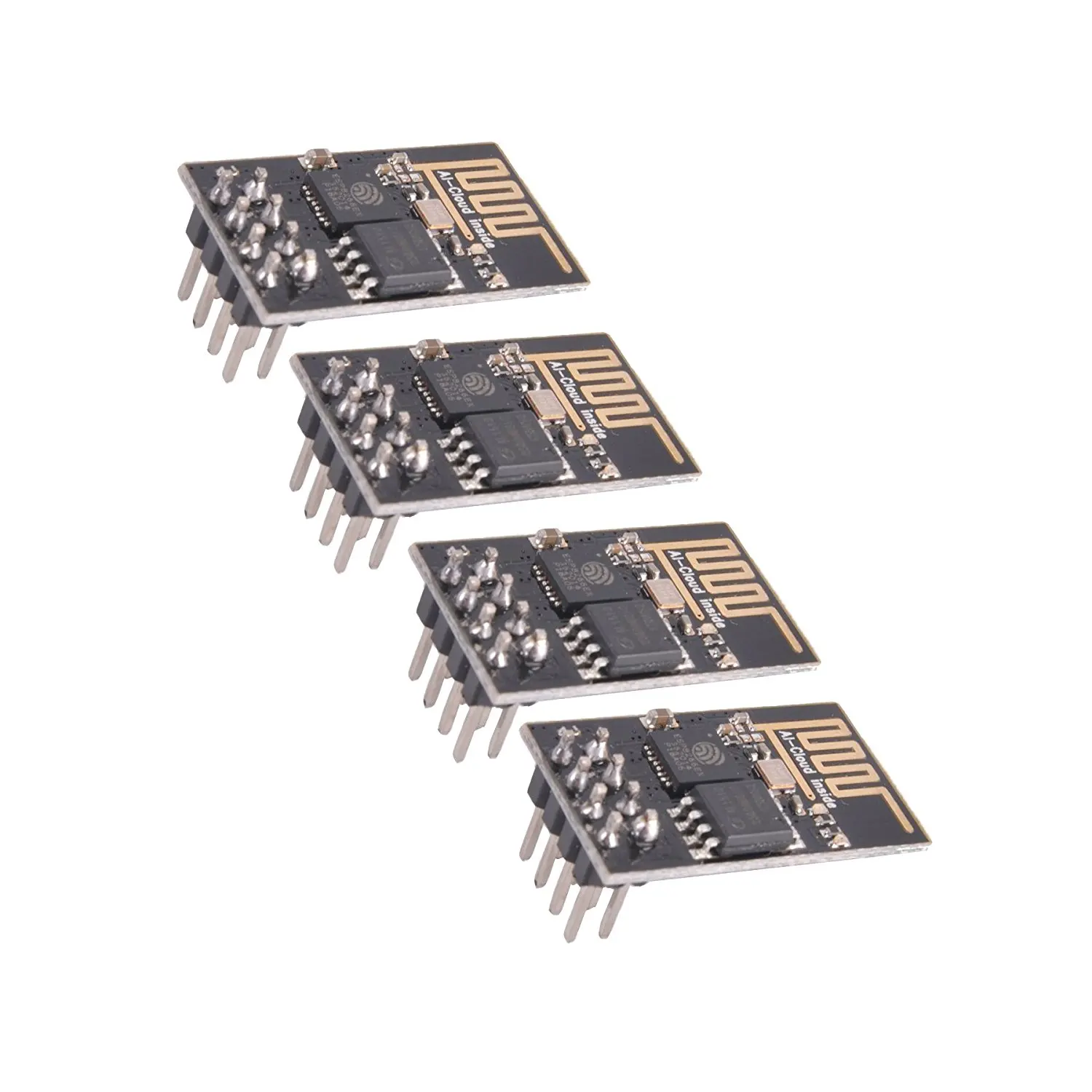 

4pcs ESP8266 Esp-01 Serial Wireless Wifi Transceiver Module Compatible with Arduino