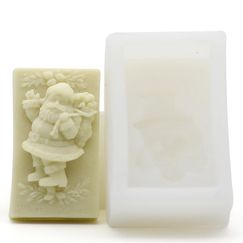 

Grainrain Soap Mold Candle Mould Silicone Molds Handmade Soap making Tools Santa Claus
