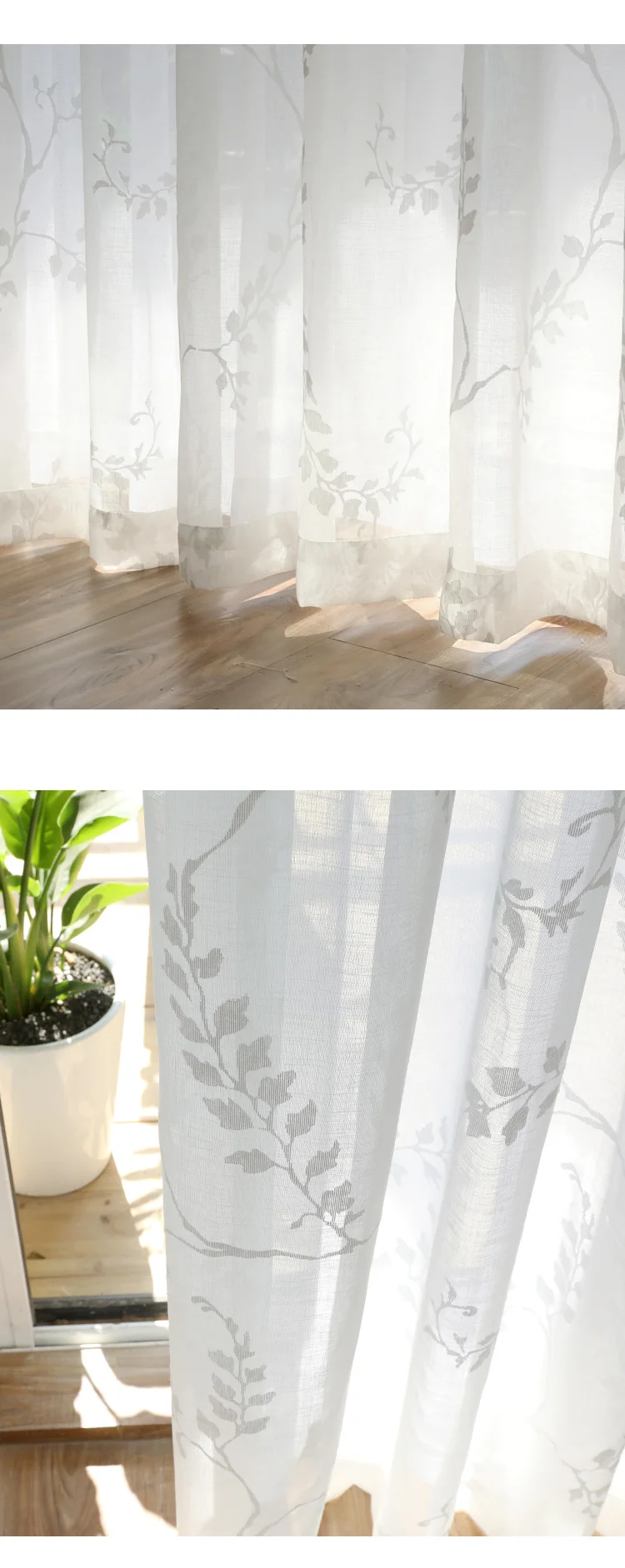CITYINCITY luxury Pastoral curtains for living room Burn out kitchen curtain For bedroom Window ready made Curtain Customized_06