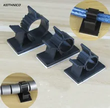 KEITHNICO 10pcs Self adhesive Cable Clips Management Charging Power Cord Organizer Holder Line Fixed Clamps For