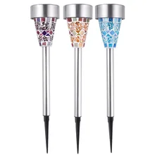 3 шт. солнечные садовые фонари Уличные мозаичные светильники для дорожки Ландшафтные светильники для сада для дорожек Патио газон