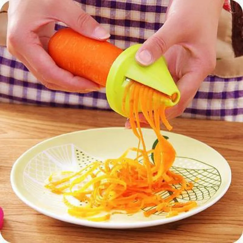 Горячая овощерезка для фруктов терки ABS с нержавеющая сталь кухонные инструменты салат морковь картофель резак для редиски спиральный слайсер