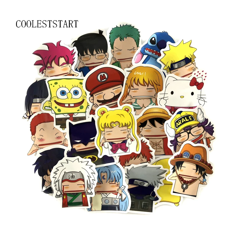 

22 Pcs/Set Cartoon Pinch Face Series Stickers Grimace Sticker For Laptop Luggage Car Skateboard Waterproof Sticker Car Styling