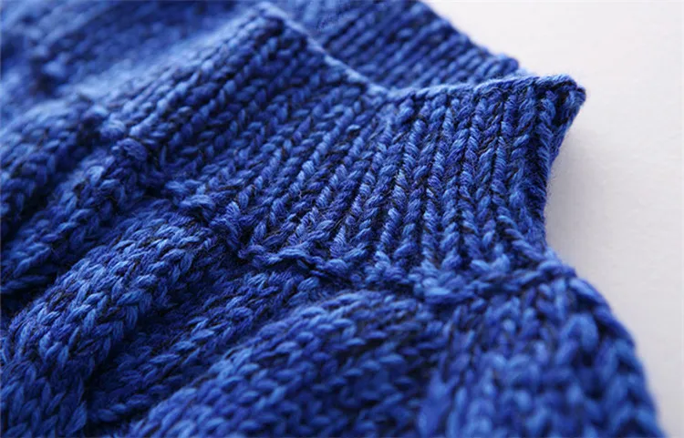 Новое поступление 100% ручной работы из чистой шерсти водолазка толстый вязаный для женщин Твердые свободные короткий пуловер свитер